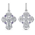 Крест серебряный Ag 925, коллекция Иваново, вставка Фианит, 1,95 гр. КРС0224465 - фото 87019