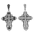Крест серебряный Ag 925, коллекция Спаси и сохрани, с молитвой Спаси и сохрани, Чернение (оксидирование), 4,77 гр. КРС0224533
