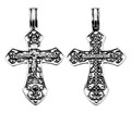 Крест серебряный Ag 925, коллекция Санкт-Петербург, с молитвой Спаси и сохрани, Чернение (оксидирование), 3,4 гр. КРС0224745