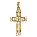 Крест золотой Au 585, вставка Бриллиант, 1,86 гр. КРС0224914
