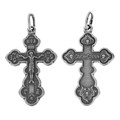 Крест серебряный Ag 925, коллекция Липецк, с молитвой Спаси и сохрани, Чернение (оксидирование), 3,48 гр. КРС0224926