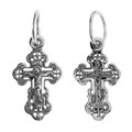 Крест серебряный Ag 925, коллекция Светоч, с молитвой Спаси и сохрани, Чернение (оксидирование), 2,35 гр. КРС02241091