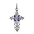 Крест серебряный Ag 925, коллекция Светоч, вставка Фианит, 0,89 гр. КРС02241103 - фото 87657