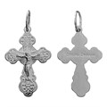 Крест серебряный Ag 925, коллекция Иваново, с молитвой Спаси и сохрани, Родий, 1,71 гр. КРС02241285