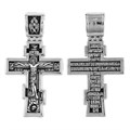 Крест серебряный Ag 925, коллекция Санкт-Петербург, с молитвой Да воскреснет Бог..., Чернение (оксидирование), 29,2 гр. КРС02241767