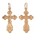 Крест золотой Au 585, коллекция Золотая филигрань, с молитвой Да воскреснет Бог..., 1,72 гр. КРС02241780