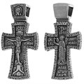 Крест серебряный Ag 925, коллекция Спаси и сохрани, с молитвой Ангеле Божий, Хранителю мой святый, не остави меня, лик Ангел-Хранитель, Чернение (оксидирование), 22,16 гр. КРС02241897