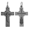 Крест серебряный Ag 925, коллекция Спаси и сохрани, с молитвой Спаси и сохрани, Чернение (оксидирование), 2,84 гр. КРС02241985