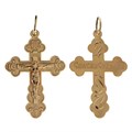 Крест позолоченный Ag 925/Au 585, коллекция Иваново, с молитвой Спаси и сохрани, Позолота красная 585*, 2,1 гр. КРС02242088