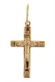 Крест позолоченный Ag 925/Au 585, коллекция Иваново, с молитвой Спаси и сохрани, Позолота красная 585*, 1,29 гр. КРС02242090