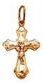 Крест позолоченный Ag 925/Au 585, коллекция Иваново, Позолота красная 585*, 1,3 гр. КРС02242103