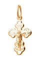 Крест позолоченный Ag 925/Au 585, коллекция Иваново, с молитвой Спаси и сохрани, Позолота красная 585*, 0,76 гр. КРС02242112