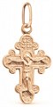Крест позолоченный Ag 925/Au 585, коллекция Спаси и сохрани, Позолота красная 585*, 0,98 гр. КРС02242211