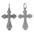 Крест серебряный Ag 925, коллекция Иваново, с молитвой Спаси и сохрани, Родий, 1,47 гр. КРС02242412