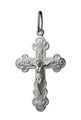 Крест серебряный Ag 925, коллекция Иваново, с молитвой Спаси и сохрани, Родий, 2,15 гр. КРС02242417
