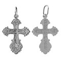 Крест серебряный Ag 925, коллекция Иваново, с молитвой Спаси и сохрани, Родий, 1,31 гр. КРС02242495