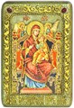 Настольная икона Божией Матери Всецарица (Пантанасса) на дубе 10х15 см. 234288