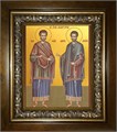 Косьма и Дамиан мученики целители бессребреники 14х18 в киоте 20х24 km_25_336
