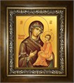 Тихвинская икона Божией Матери 14х18 в киоте 20х24 km_25_589