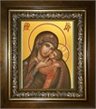 Умиление, икона Божией Матери 14х18 в киоте 20х24 km_25_628