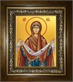 Покров, икона Божией Матери 14х18 в киоте 20х24 km_25_666