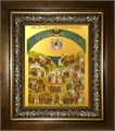 Собор всех святых, в земле Российской просиявших 14х18 в киоте 20х24 km_25_789