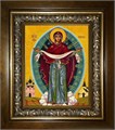 Покров, икона Божией Матери 14х18 в киоте 20х24 km_25_1118