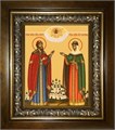Петр и Феврония святые благоверные князья 18х24 в киоте 24х30 km_25_1867