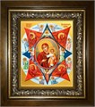 Неопалимая Купина икона Божией Матери 18х24 в киоте 24х30 km_25_1905