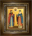 Петр и Феврония святые благоверные князья 18х24 в киоте 24х30 km_25_2068