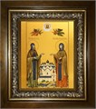 Петр и Феврония святые благоверные князья 18х24 в киоте 24х30 km_25_1693