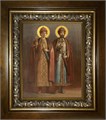 Борис и Глеб благоверные князья 18х24 в киоте 24х30 km_25_1783