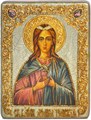 Подарочная икона "Блаженная Домна Томская" на черном дубе 15х20 полуаналойная RTI-300.m - фото 92147