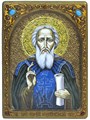 Живописная икона Преподобный Сергий Радонежский чудотворец на кипарисе 21х29 аналойная RTI-843.Ак - фото 92197