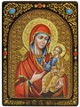 Живописная икона Образ Божией Матери "Иверская" на кипарисе 21х29 аналойная RTI-818.Ак