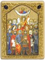 Подарочная икона "Собор Святых покровителей воинства российского" на чёрном дубе 15х20 полуаналойная RTI-354.m - фото 92251