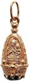 Ладанка подвеска на шею Пресвятая Богородица серебро позолота фианиты 226915