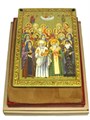 Большая икона "Собор Святых целителей" на черном дубе 61574