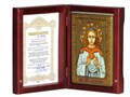 Настольная икона "Святая мученица Надежда Римская" на черном дубе 62122