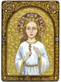 Живописная икона "Святая мученица Любовь Римская" на кипарисе 62121