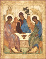 Икона Пресвятой Троицы (Рублевская), дерево, ковчег SIMV0032